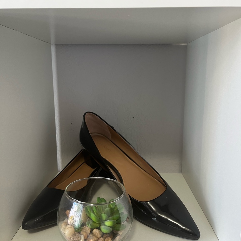 Calvin Klein Black Pointed Flats